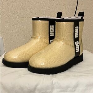 UGG Tan and Black Ankle Boots